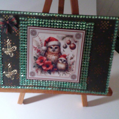 Carte 3d - animaux en hiver (noel) - anh 178