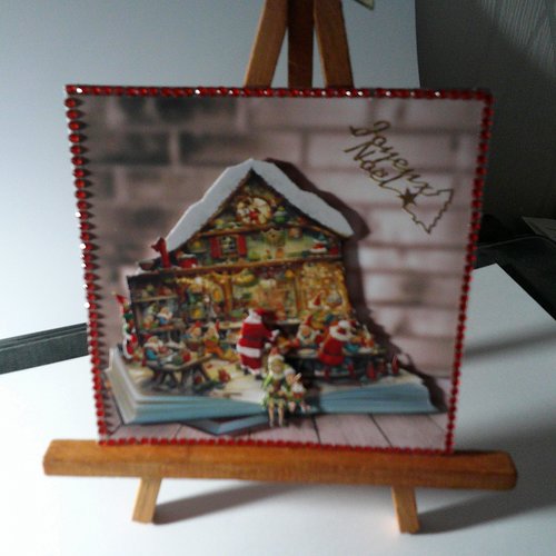 Carte 3d, enfants en hiver (noel) -  enh 157