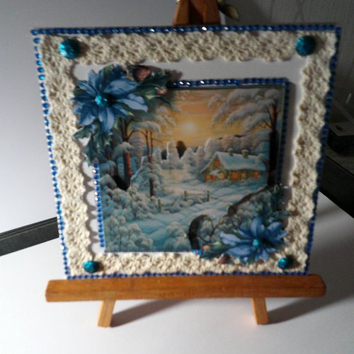 Carte 3d - paysages en hiver (noel) - pah 180