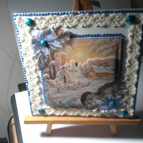 Carte 3d - paysages en hiver (noel) - pah 183