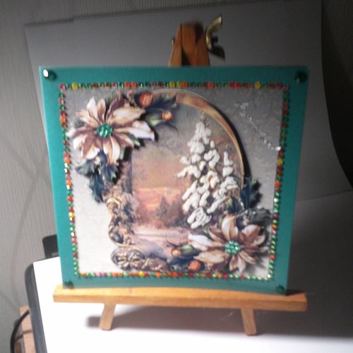 Carte 3d, paysages en hiver (noel), - pah 186