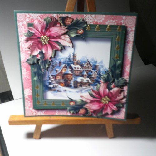 Carte 3d - paysages en hiver (noel) - pah 190