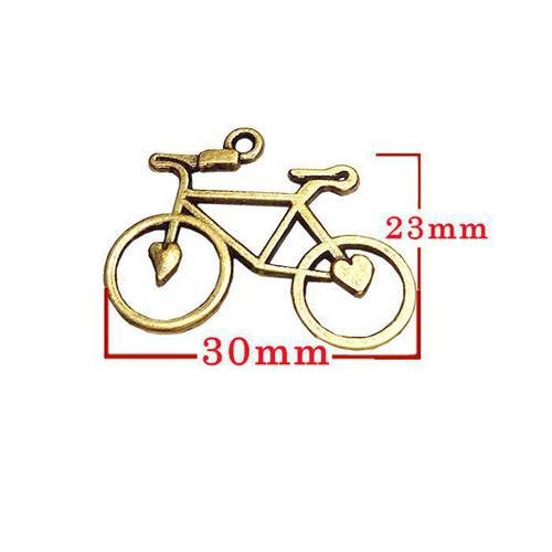 Vélo modèle b connecteur ou pendentif  bronze décoré de cœurs embellissement décoration  scrapbooking 3cm n°87 