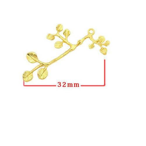 Pendentif branche modèle b doré .charm design branchage articulé. taille environ  3.2cm. unitaire  n°76
