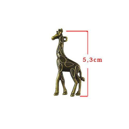 Pendentif girafe bronze .taille 53mm. unitaire n°40