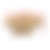 Veste modèle b en crochet beige avec pompon. décoration de naissance pour conception scrapbooking carte. taille 10x5cm n°500 