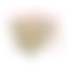Veste modèle a en crochet beige avec pompon. décoration de naissance pour conception scrapbooking carte. taille 8x5cm n°500 