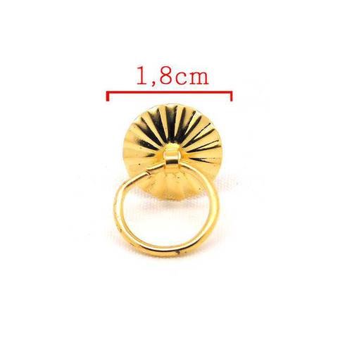 Poignée doré ronde taille 18mm. accessoire raffiné. unitaire:n°102