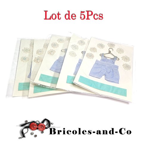 Naissance décoration pour garçon pour conception scrapbooking carte. 5pcs