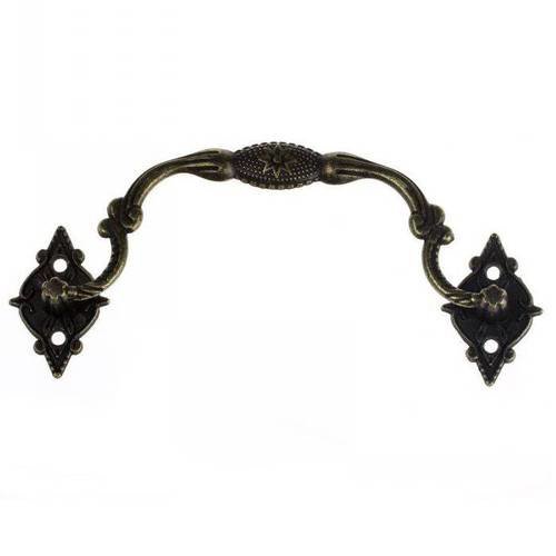 Poignée bronze fine accessoire pour tiroir taille 9.6cm  motif  étoile  en 3 parties. n°103 unitaire