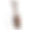 Ourson mini écossais marron 4cm sur porte-clé bronze .unitaire n°2050