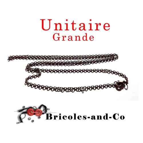 Chaine bronze grande b, collier vintage  , longueur 77cm environ, bijoux avec mousqueton.