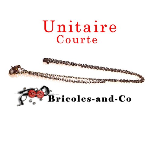Chaine bronze grande b, collier vintage  , longueur 62cm environ, bijoux avec mousqueton.