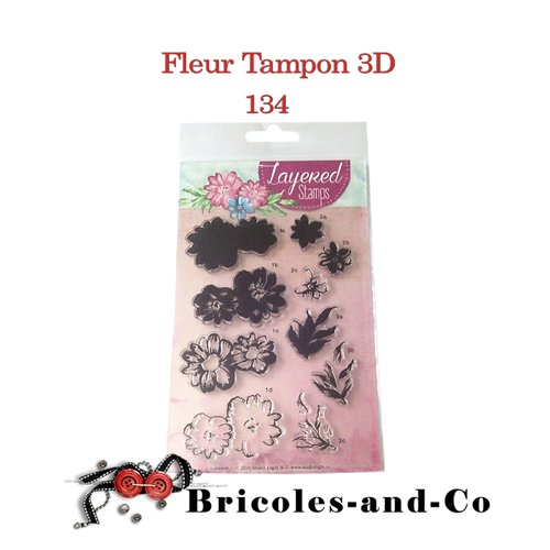 Fleur tampon 134- 3d  une planche marque studiolight