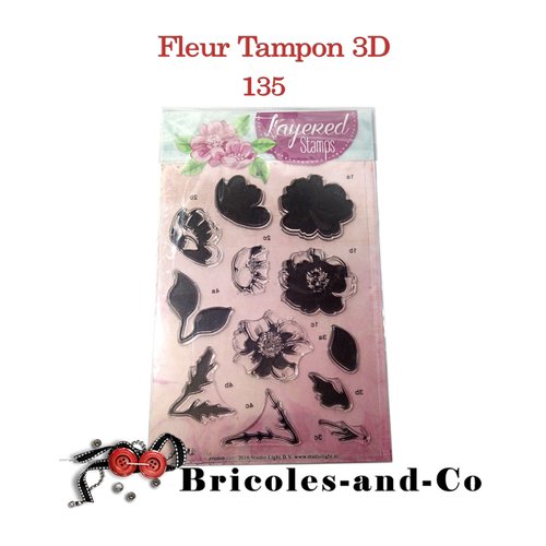 Fleur tampon 135- 3d  une planche marque studiolight