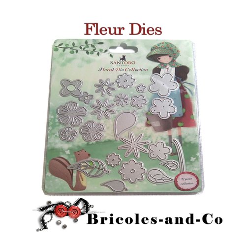 Fleur dies floral  collection santoro  23pcs.