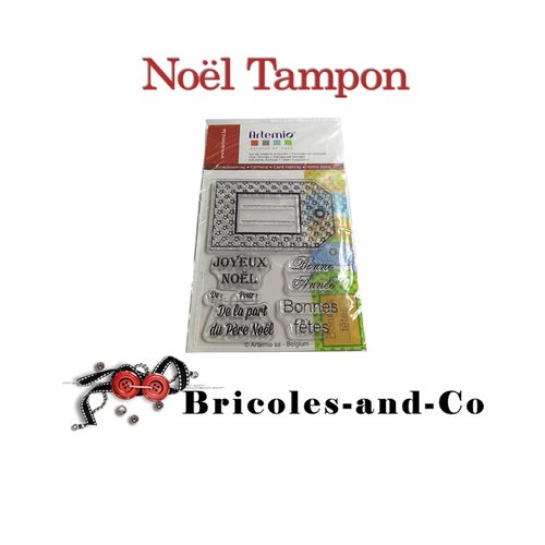 Noël tampon  étiquette marque artemio