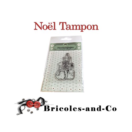 Noël tampon bonhomme de neige  marque : tierelantijntjes