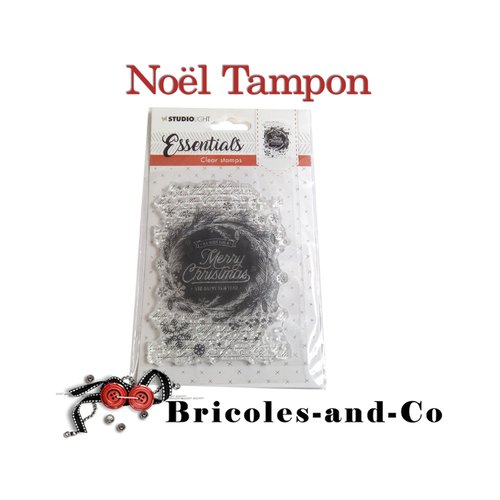 Noël tampon texte fond  marque : essentials