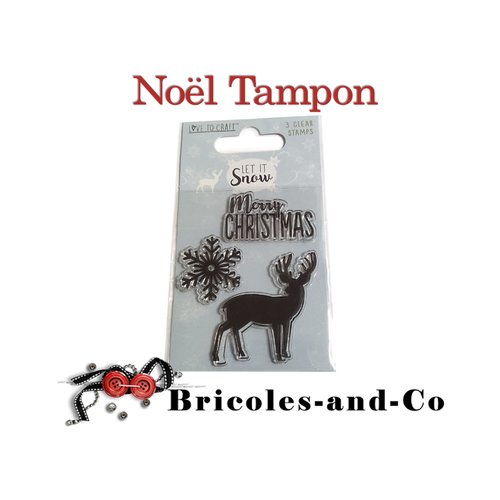 Noël tampon renne flocon   marque love to craft