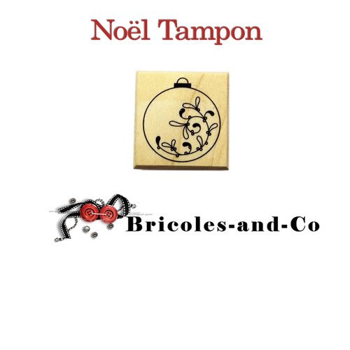 Noël tampon bois boule marque : artemio