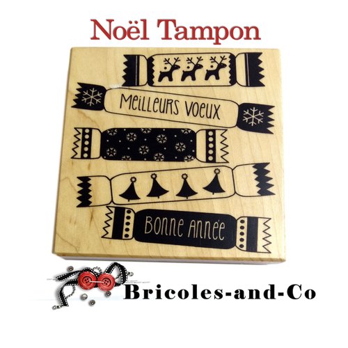Noël tampon bois crackers  marque : artemio