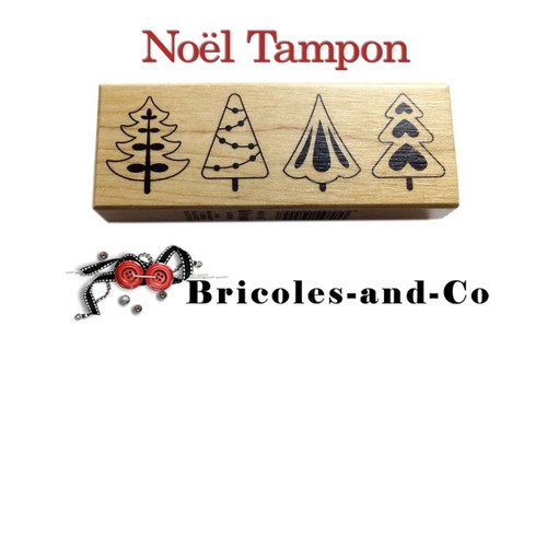 Noël tampon bois sapin frise  marque : artemio
