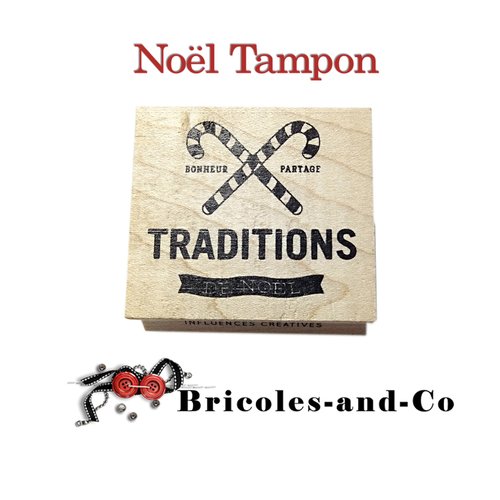 Noël tampon en bois traditions  marque : kesi’art
