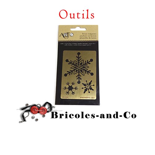 Stencils flocons noël, en laiton marque artc