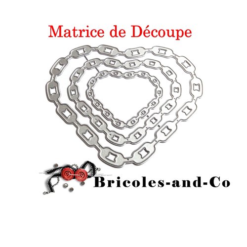 Cœur matrice de découpe  3 cadres  chaines.