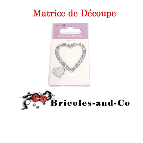 Cœur matrice de découpe  2 cœurs  marque : dovecraft