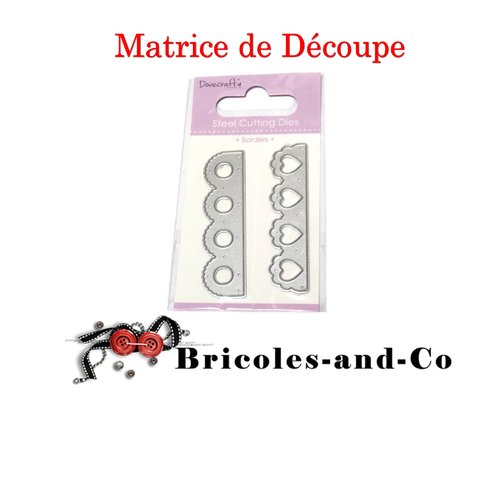 Cœur matrice de découpe  2 frises  marque : dovecraft