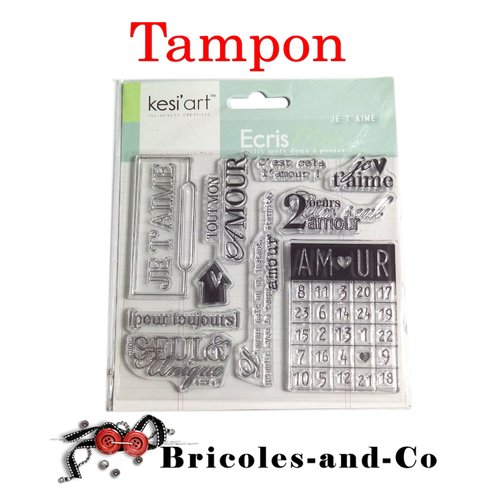 Cœur tampon je t’aime marque kesi’art cœur stamp