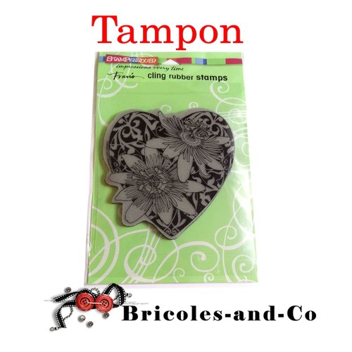 Cœur tampon cling  stamps  rubber