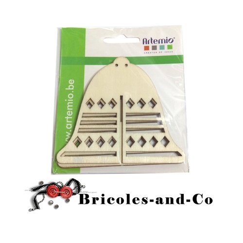 Pâques artemio cloche 3d bois
