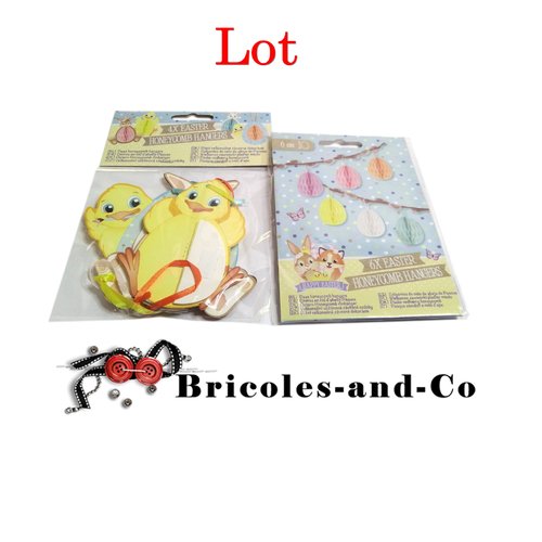 Pâques lot 2 sachets œufs et lapin poussin  10pcs