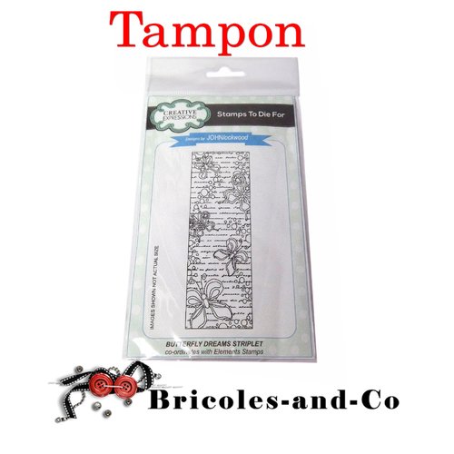 Papillons fond texte  tampon mousse