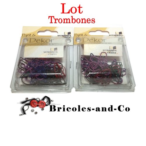Trombone forme 2 boîtes  de 20pcs  marque pynt & dekor