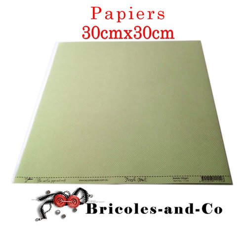 Papier vert pomme 230g sachet de 10feuilles 30x30cm