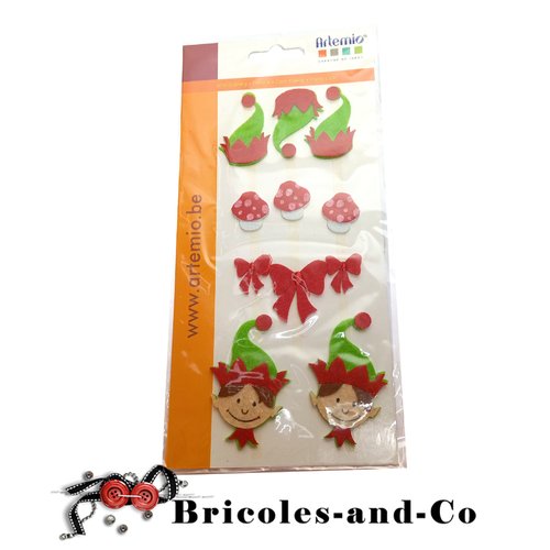 Noël feutrine lutin artemio 11pcs