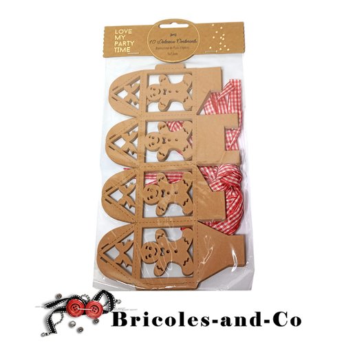 Noël  bonhomme pain d’épices  boite 10pcs