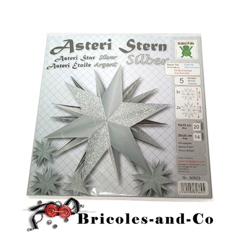 Noël  kit de bricolage étoile argenté pour 5pcs