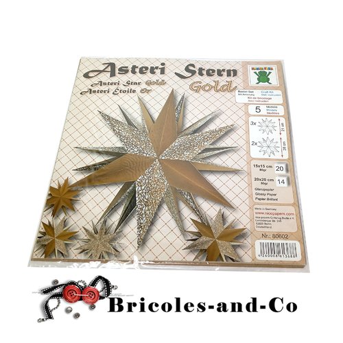 Noël  kit de bricolage étoile doré pour 5pcs