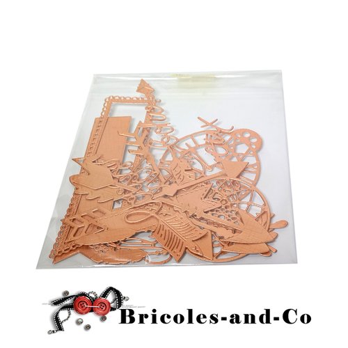 Lot indien  boho découpe a  cuivré  12pcs