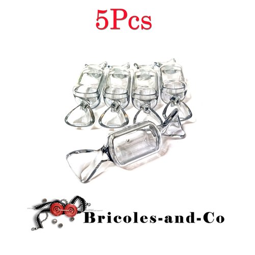 Anniversaire mini boîte à bonbons transparente grise  5pcs