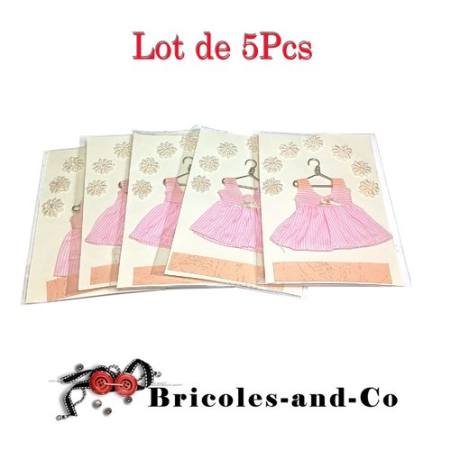 Naissance décoration pour fille  pour conception scrapbooking carte. 5pcs