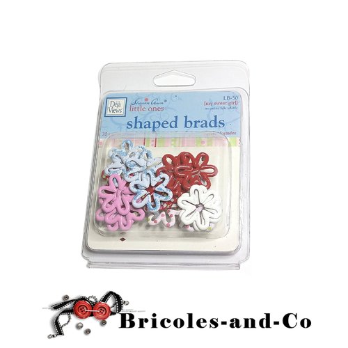 Fleur brad rose bleu blanc rouge