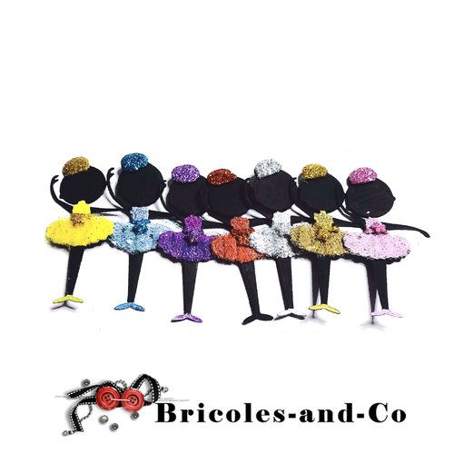 Danseuse  ballerine découpe couleurs 7pcs