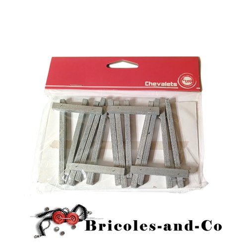 Chevalet bois argenté 4 pcs