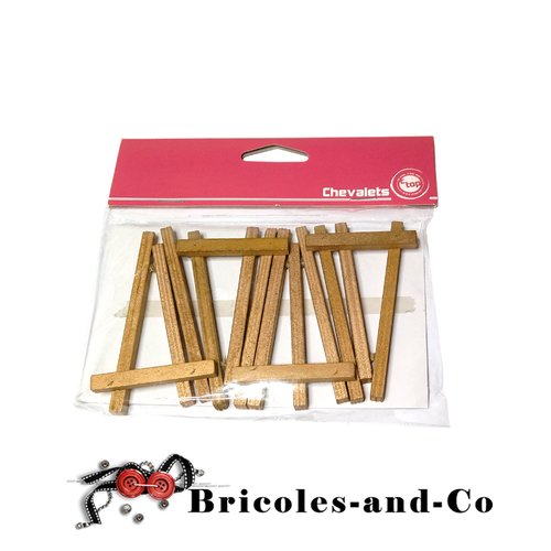Chevalet bois doré 4 pcs